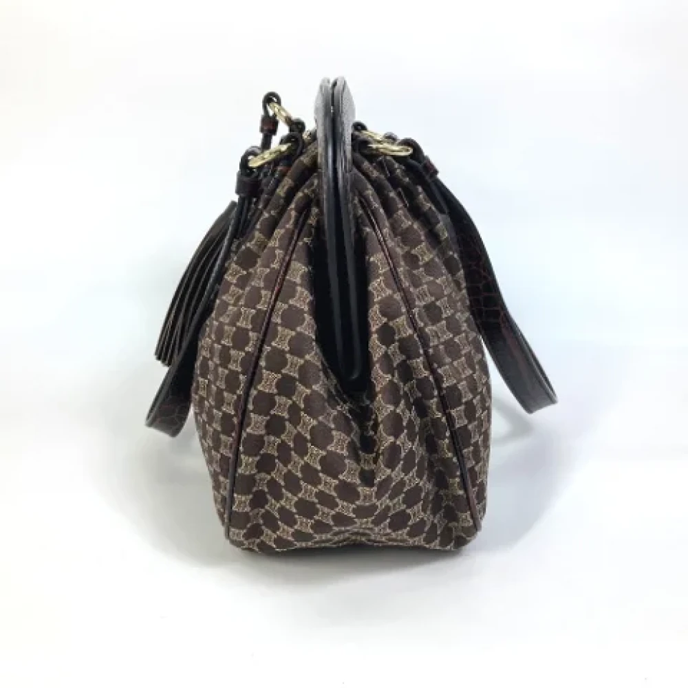 Celine Vintage Pre-owned Fabric shoulder-bags Brown Dames