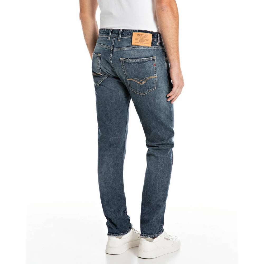 Replay Stijlvolle Jeans voor Mannen Blue Heren