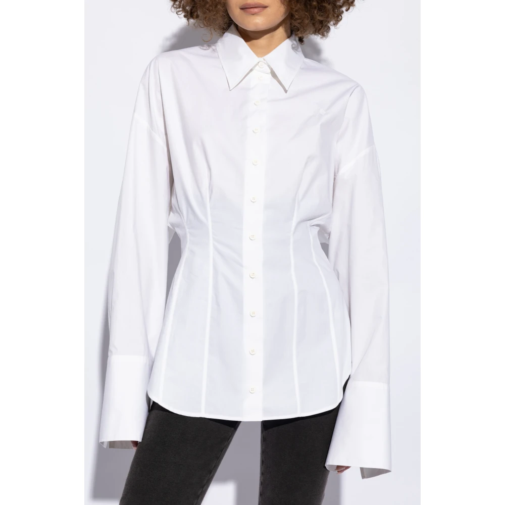 The Attico Shirt met logo White Dames