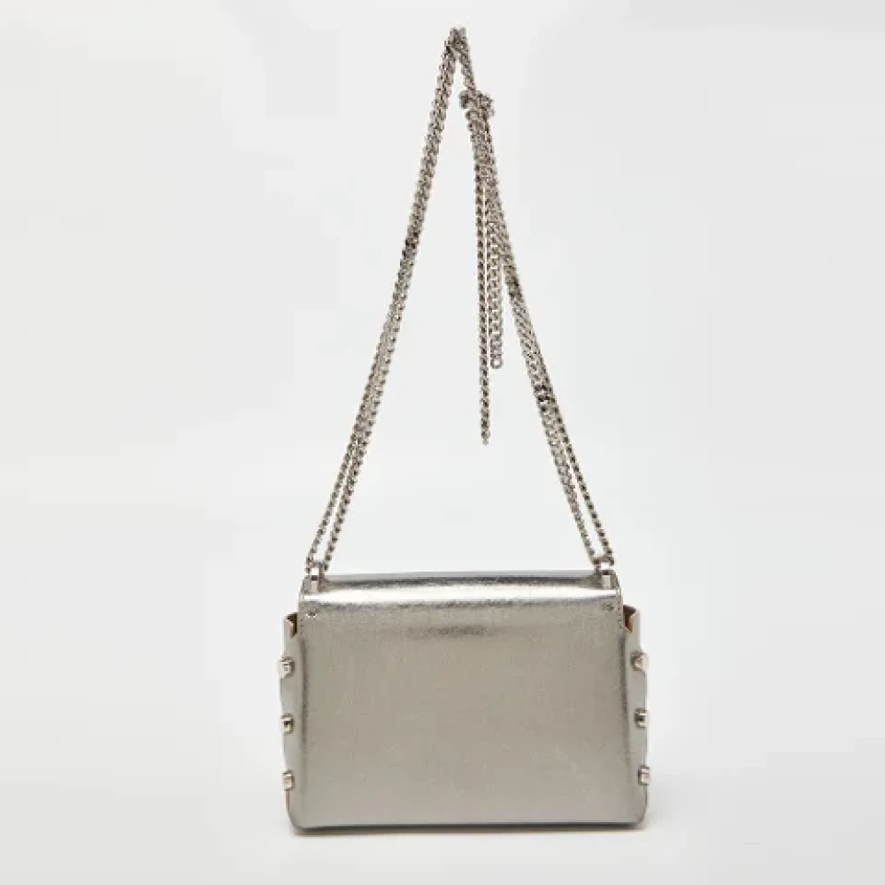 Jimmy Choo Pre-owned Leather shoulder-bags Gray Dames