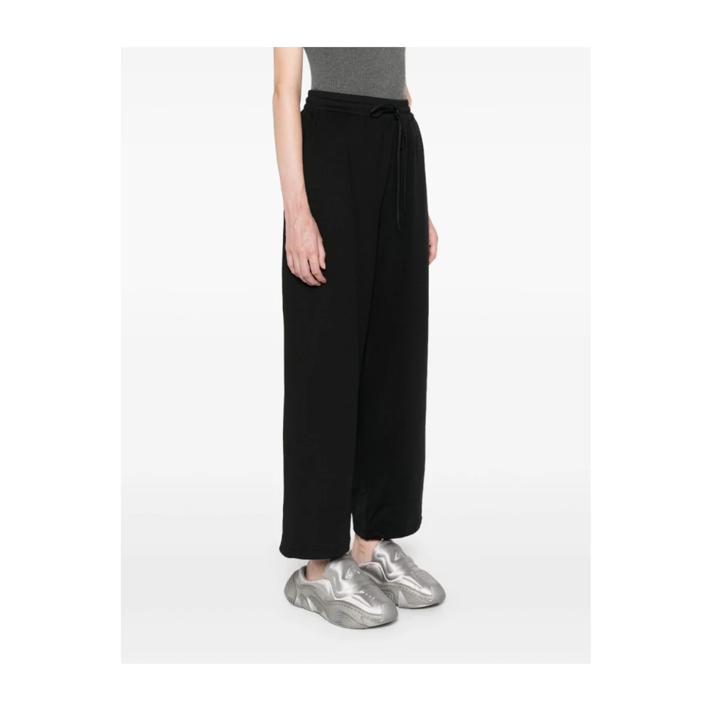 Y-3 Zwarte Broek met 3 Strepen Black Dames