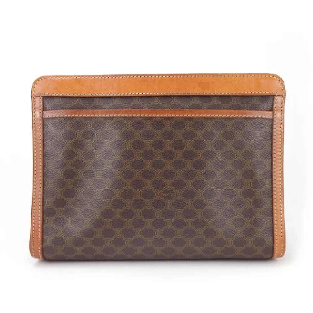 Celine Vintage Pre-owned Canvas handbags Brown Dames