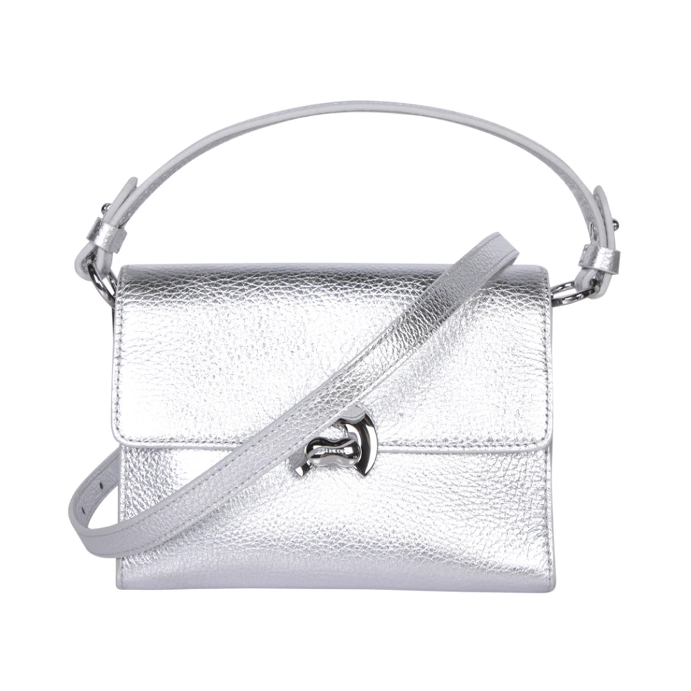 Coccinelle Zilver Metallic Mini Tas Chic Stijl Gray Dames