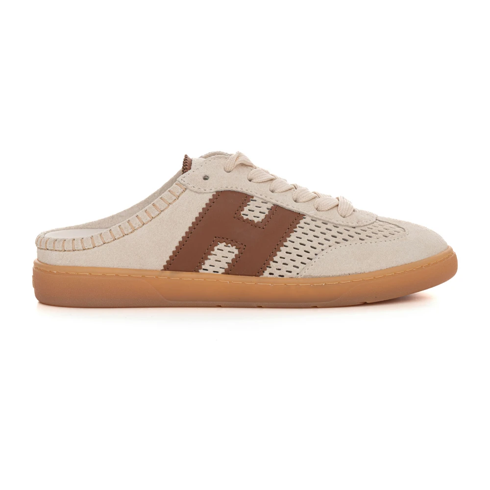 Hogan Cool Leather Sabot Dames Schoenen Beige