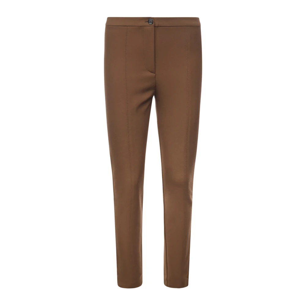 Pinko Women's Brown Bronze Slim Fit Trousers - Slim-Fit Trousers - M - Trousers