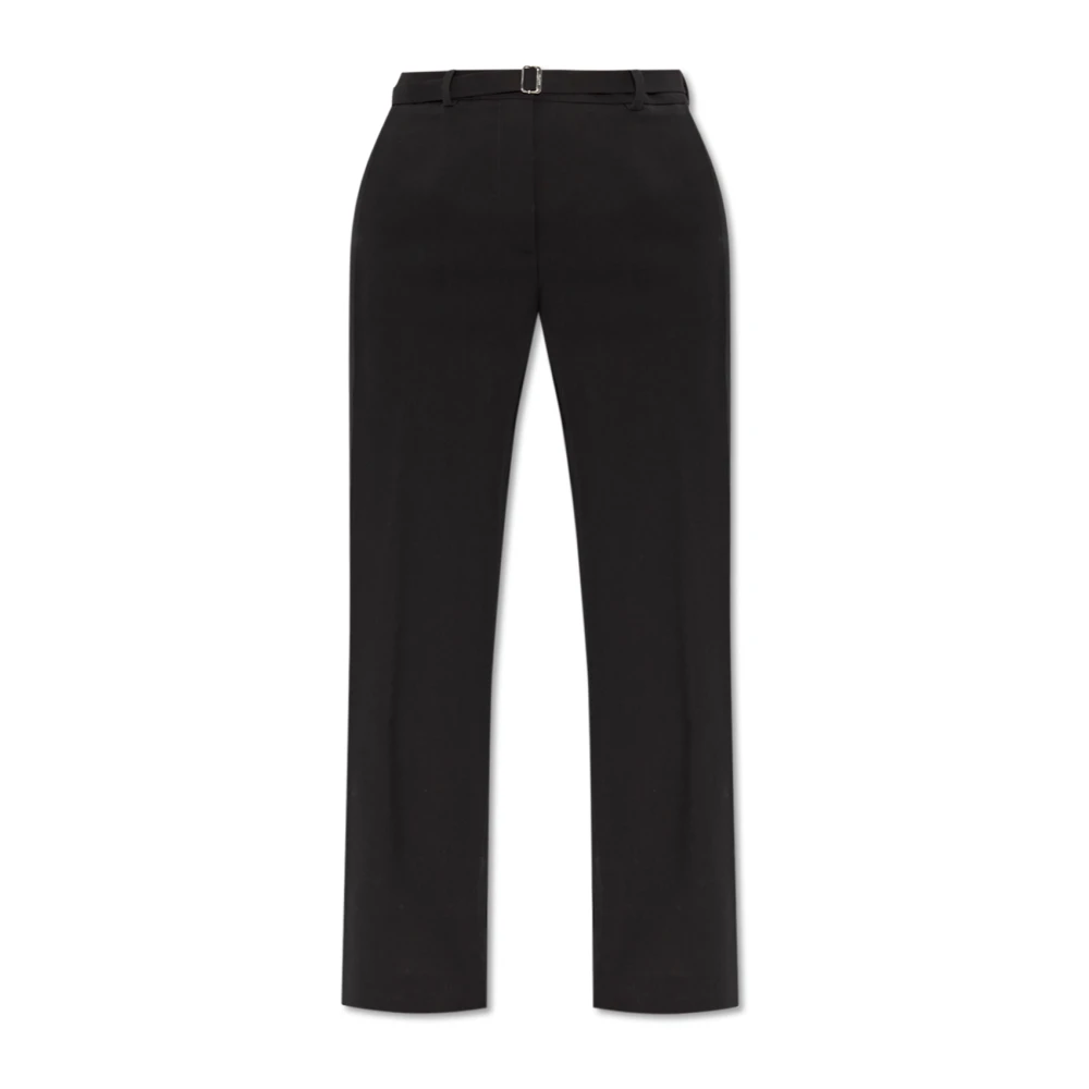 Lanvin Wollen broek met stiksels op de benen Black Dames