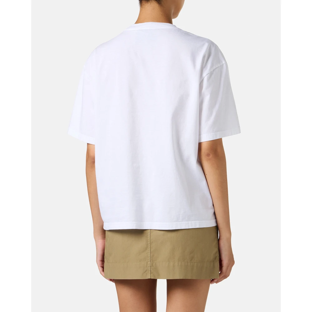 Iceberg Wit katoenen T-shirt met mix van prints en Spongebob patches White Dames