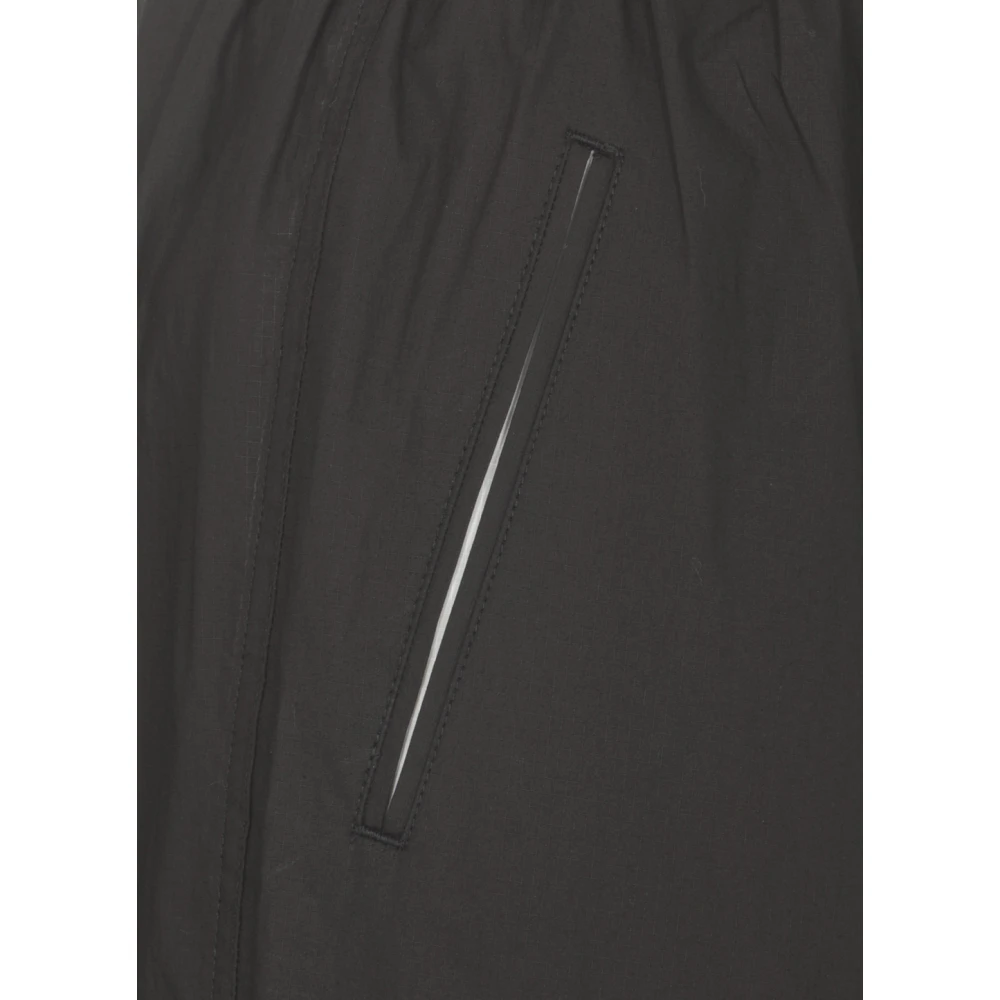 Yohji Yamamoto Zwarte Katoenen Broek met Elastische Taille Black Dames