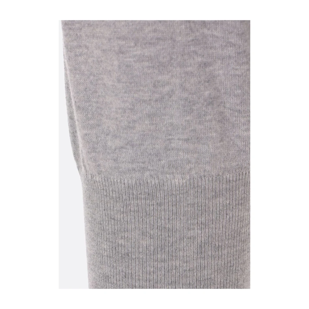 BRUNELLO CUCINELLI Lichtgrijze Katoenen Trui Gray Heren