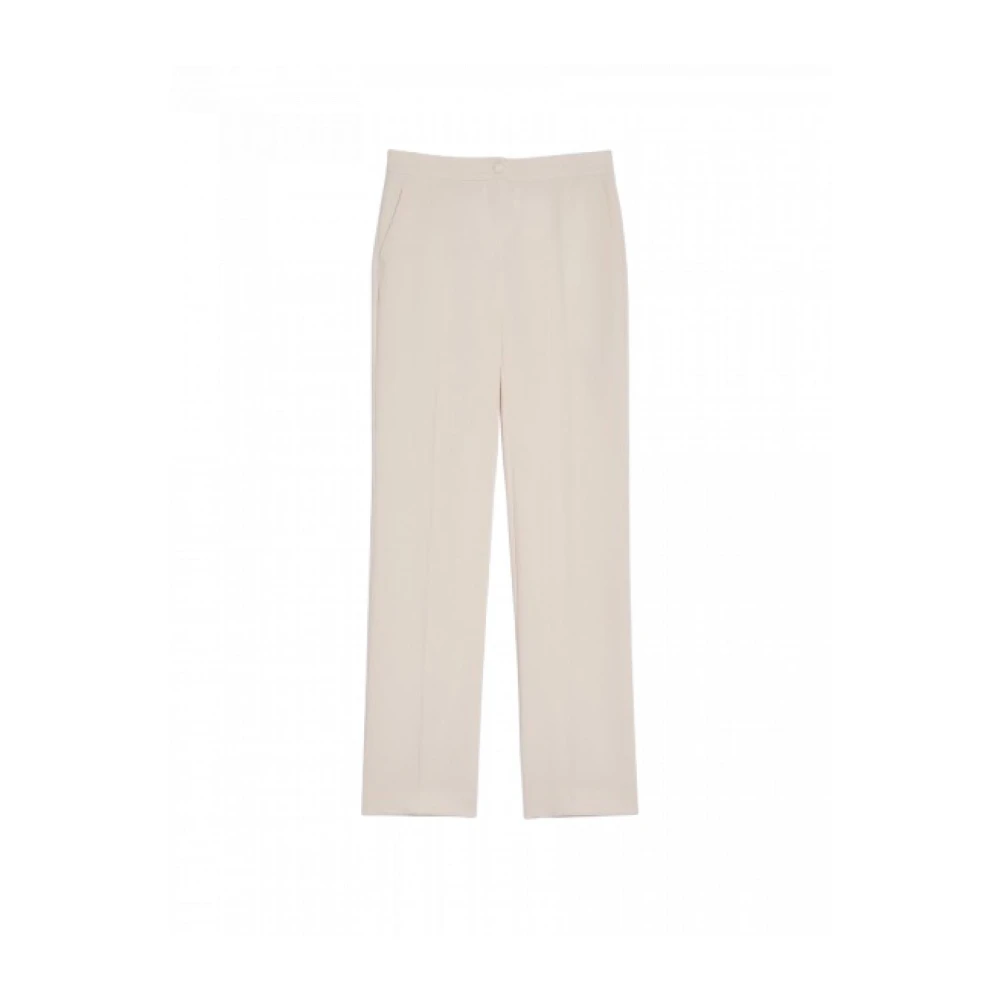 Pennyblack Vrouw Wit Broeken Dames, Xs, Polyester, Flare Fit Polyester Broek