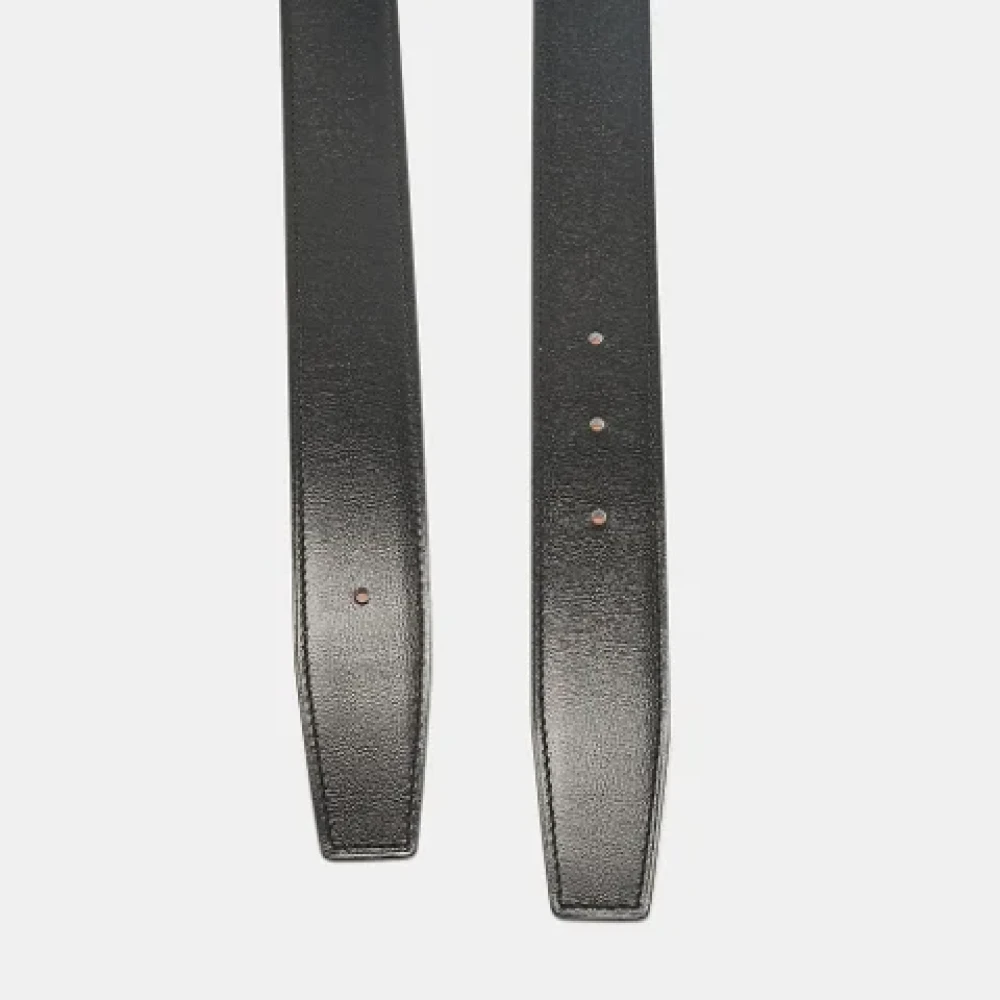 Hermès Vintage Pre-owned Leather belts Black Heren