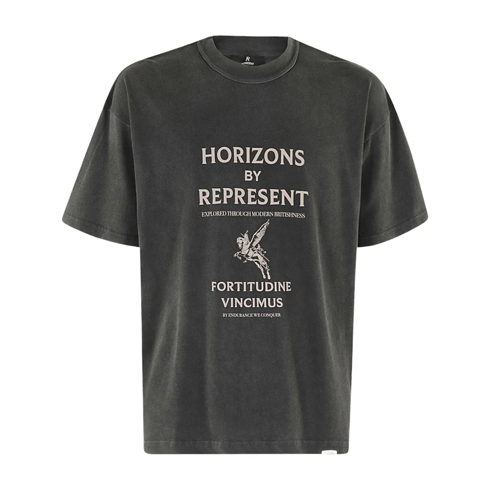 Represent Horizons Grafisch T-shirt Black Heren