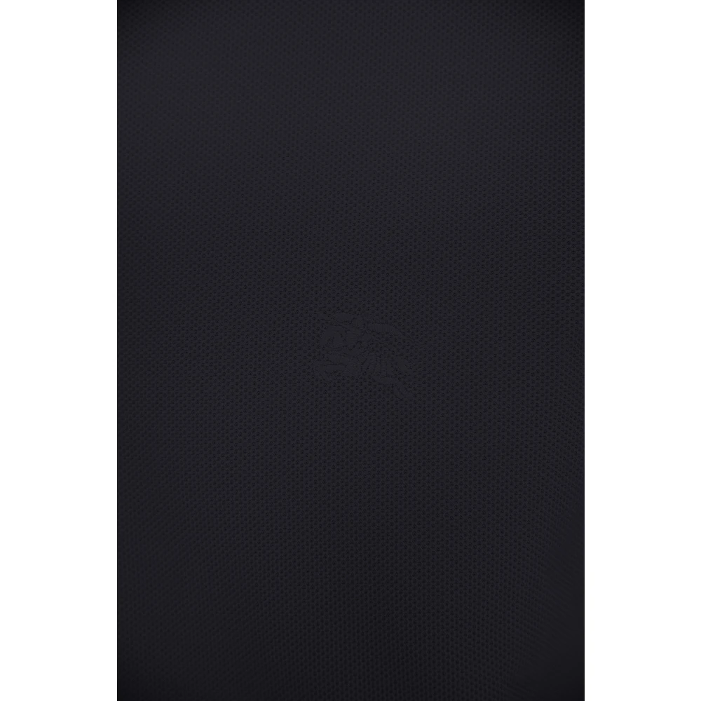 Burberry Klassieke korte mouw katoenen poloshirt Black Heren