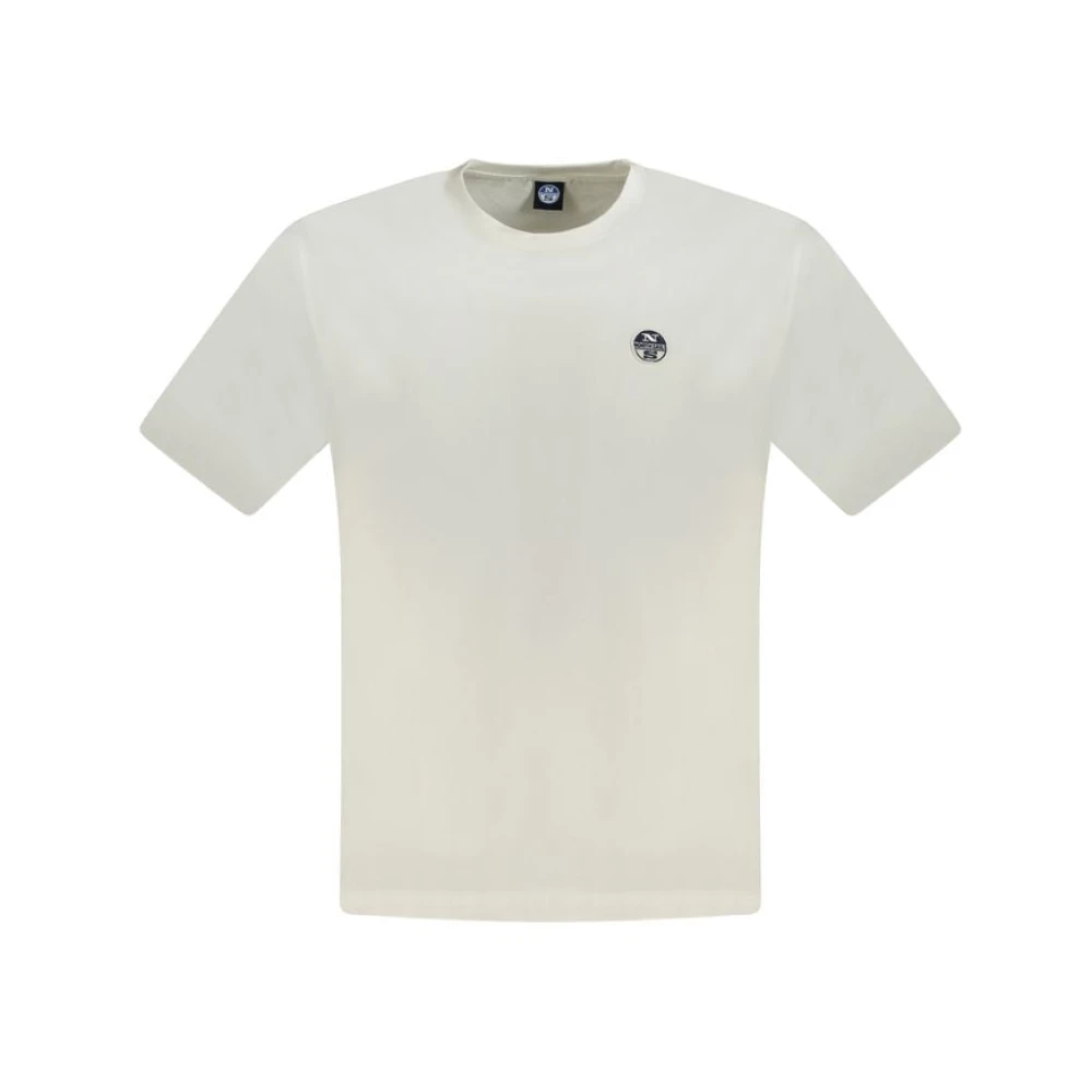 North Sails Katoenen T-shirt | Wit White Heren