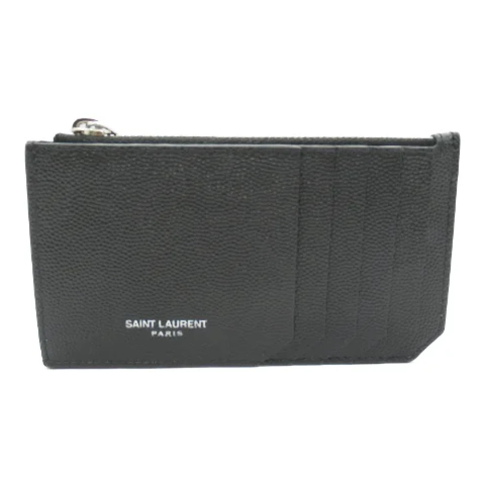 Yves Saint Laurent Vintage Pre-owned Leather wallets Black Heren