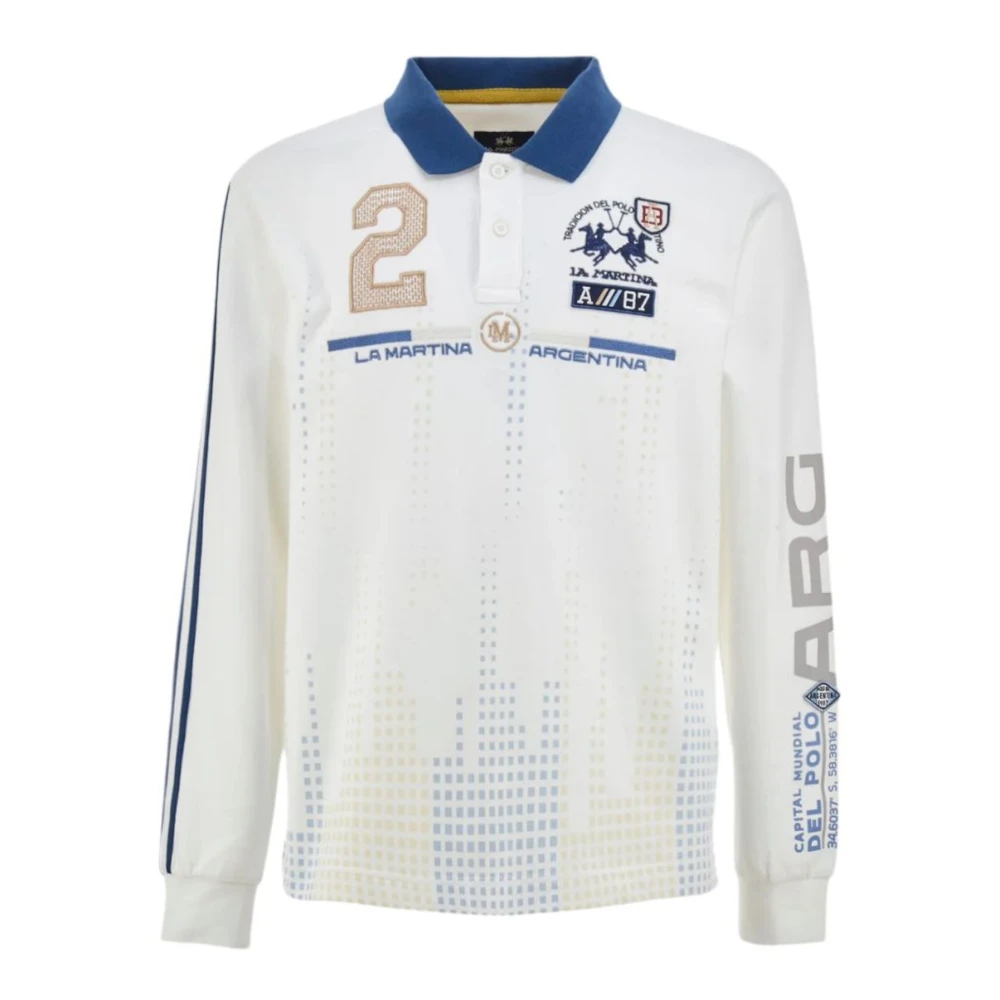 LA MARTINA Replica Heavy Wit Katoenen Polo Shirt White Heren