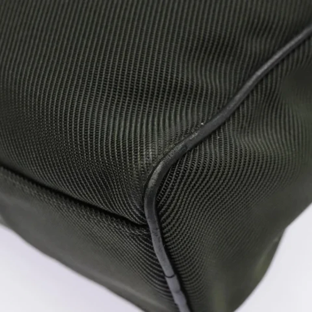 Salvatore Ferragamo Pre-owned Canvas clutches Green Dames