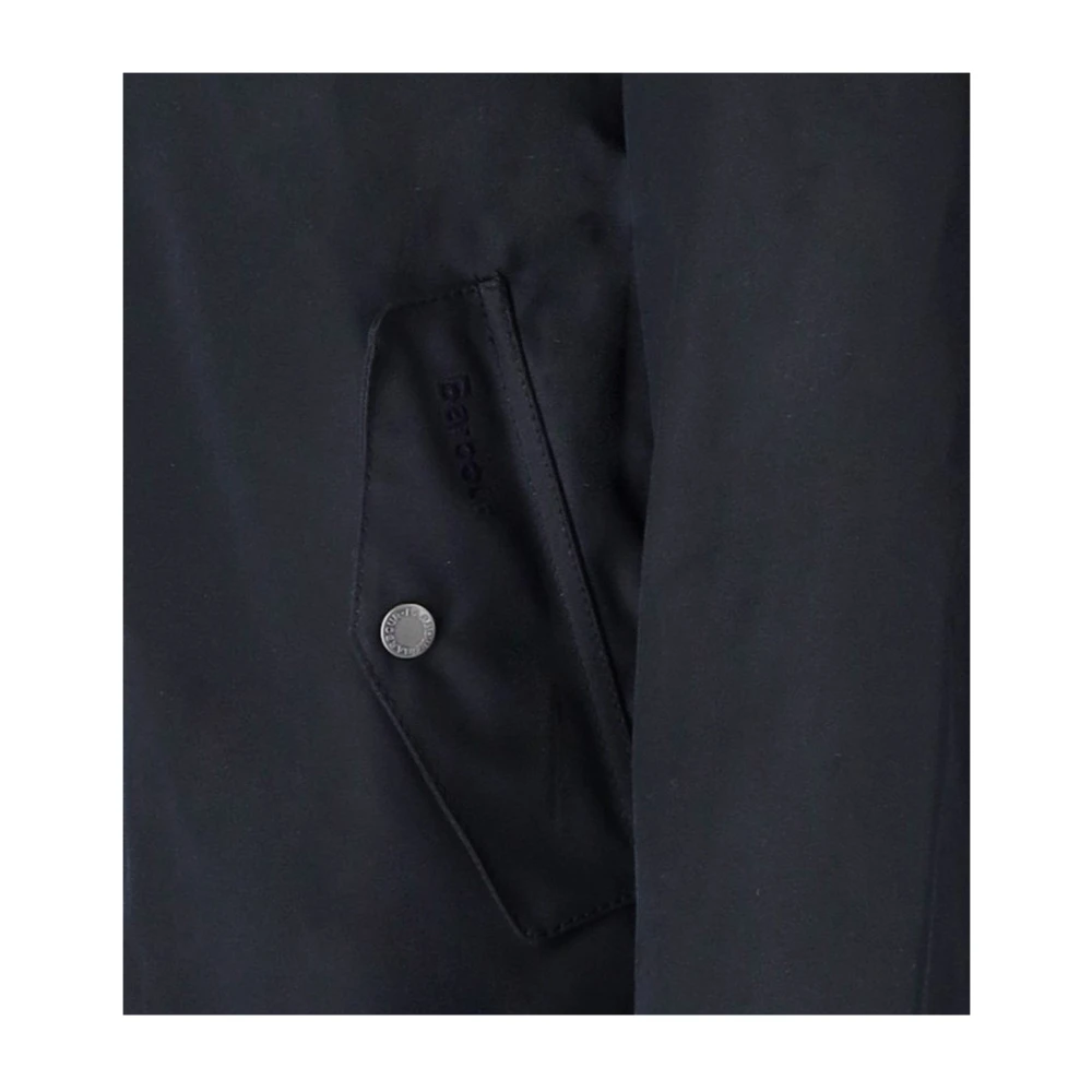 Baracuta Navy Blauwe Gewaxte Katoenen Jas Blue Heren
