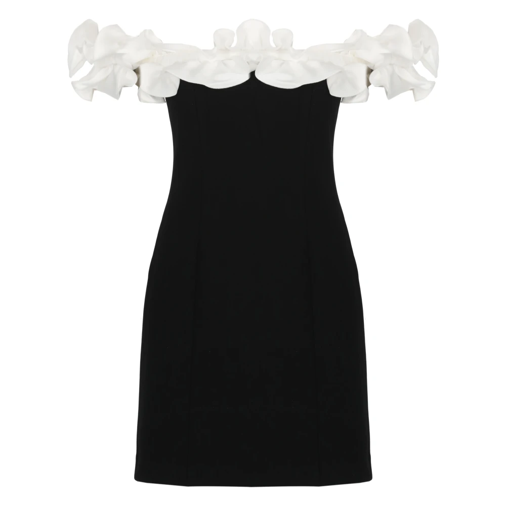 Rotate Birger Christensen Black Straight Neck Dress - Female - Party Dresses - S - Dresses