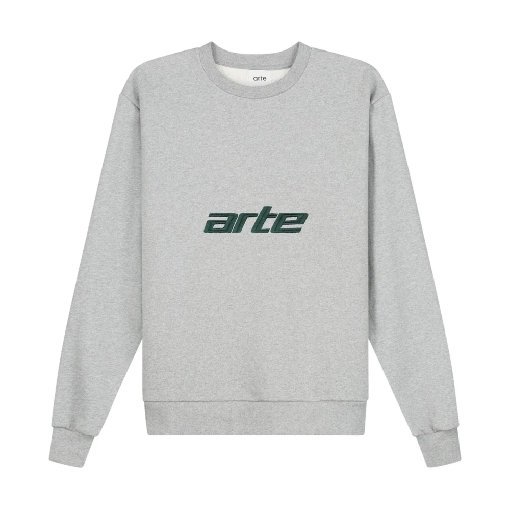 Arte Antwerp Grijze Katoenen Crewneck Lente Zomer 2024 Gray Heren