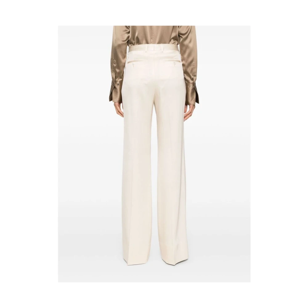 Tom Ford Ivoorwitte Op Maat Bootcut Broek Beige Dames