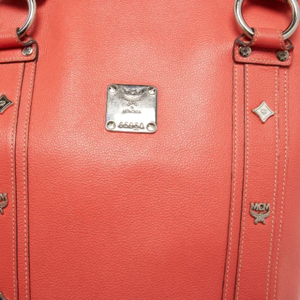 MCM Pre-owned Leather totes Orange Dames