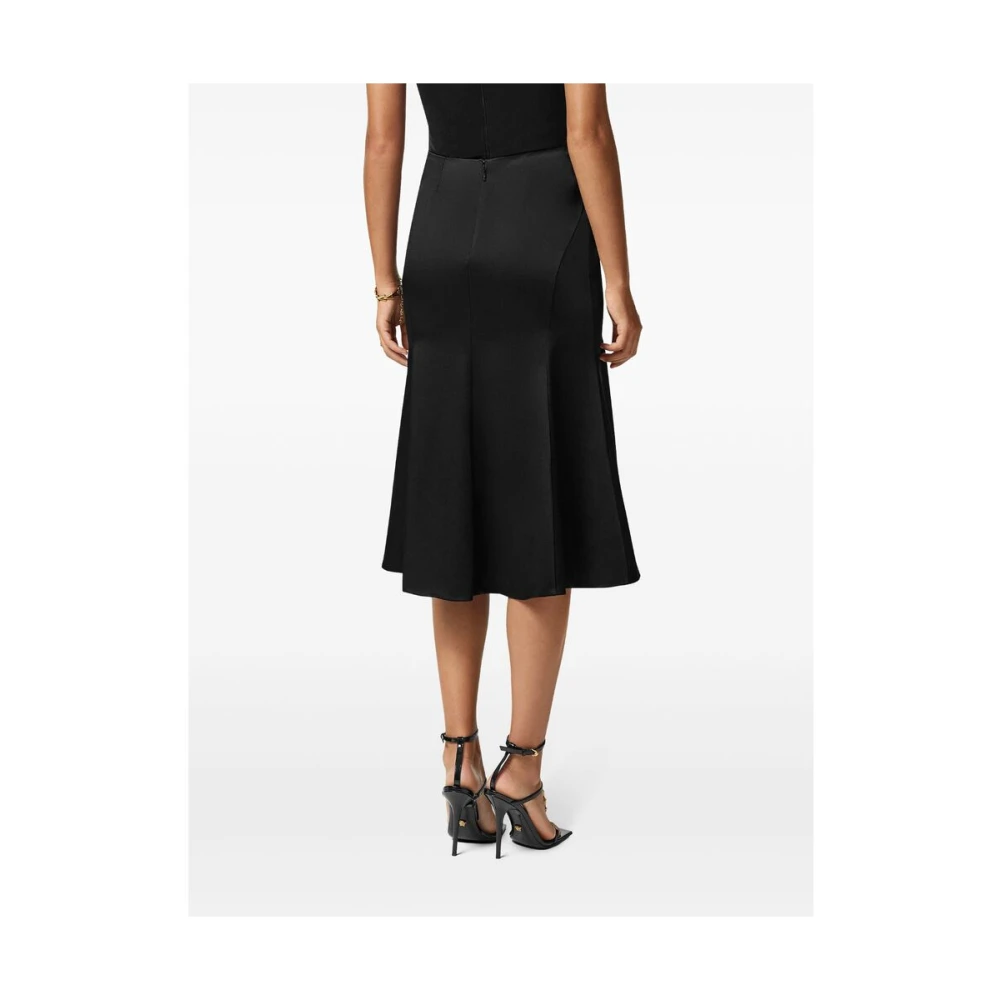 Versace Zwarte hoge taille A-lijn rok Black Dames