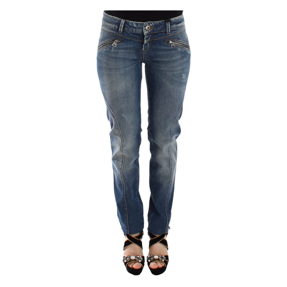 Ermanno Scervino Women's Blue Slim-Fit Denim Jeans