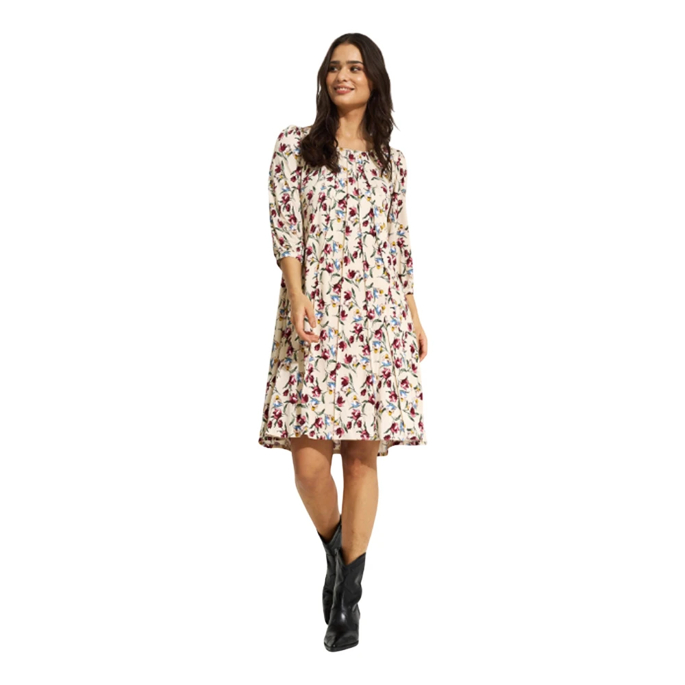 IN Front Lucette Jurk met 3 4 Mouwen Multicolor Dames