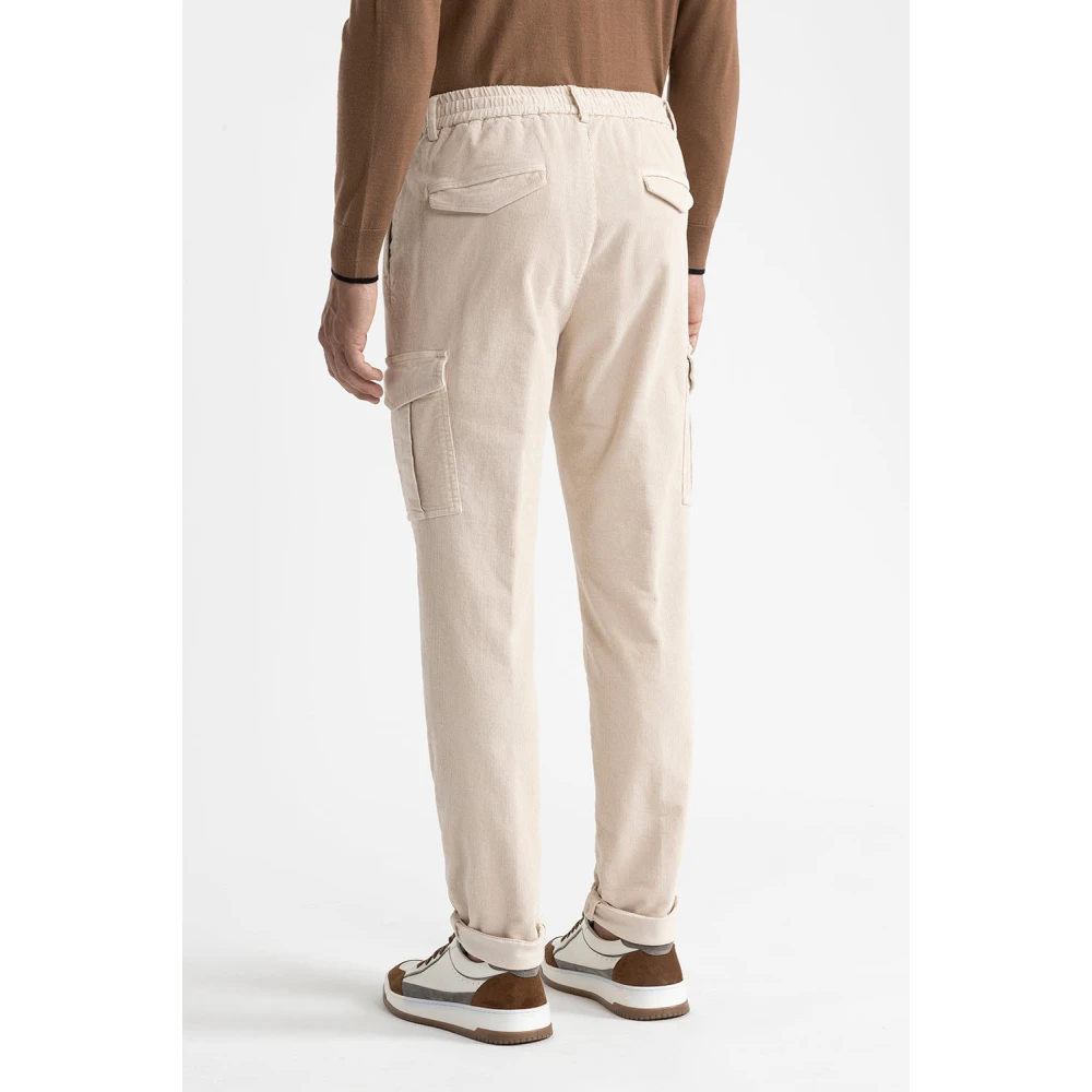 PESERICO Corduroy joggers met zakken Beige Heren