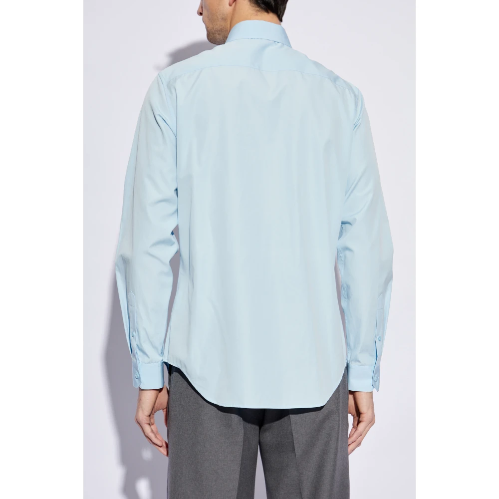 Versace Shirt met logo Blue Heren