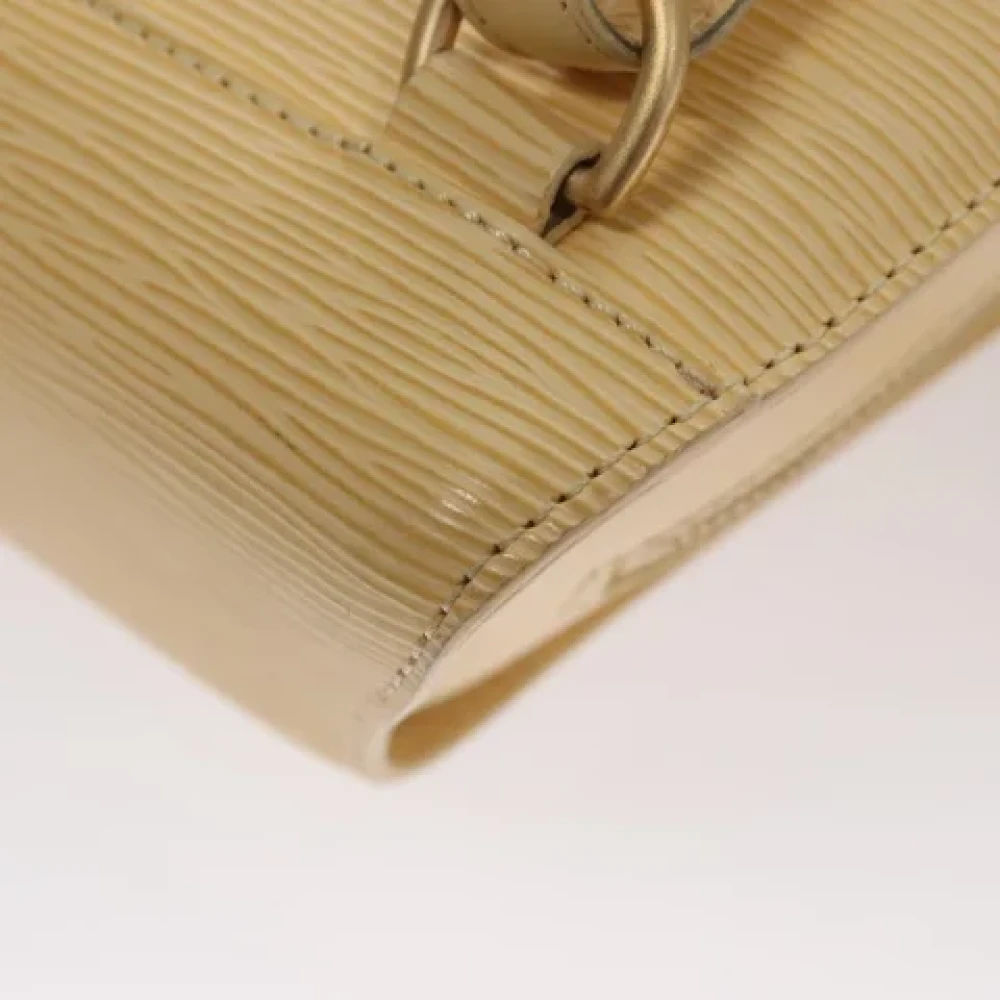 Louis Vuitton Vintage Pre-owned Leather backpacks Beige Dames