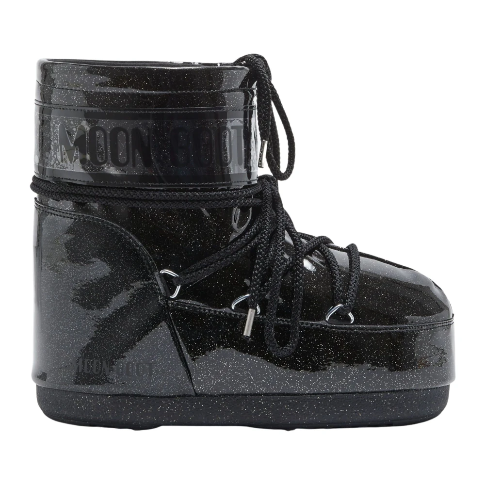Moon Boot Women's Black Patent Icon Low Glitter In For - Image 3