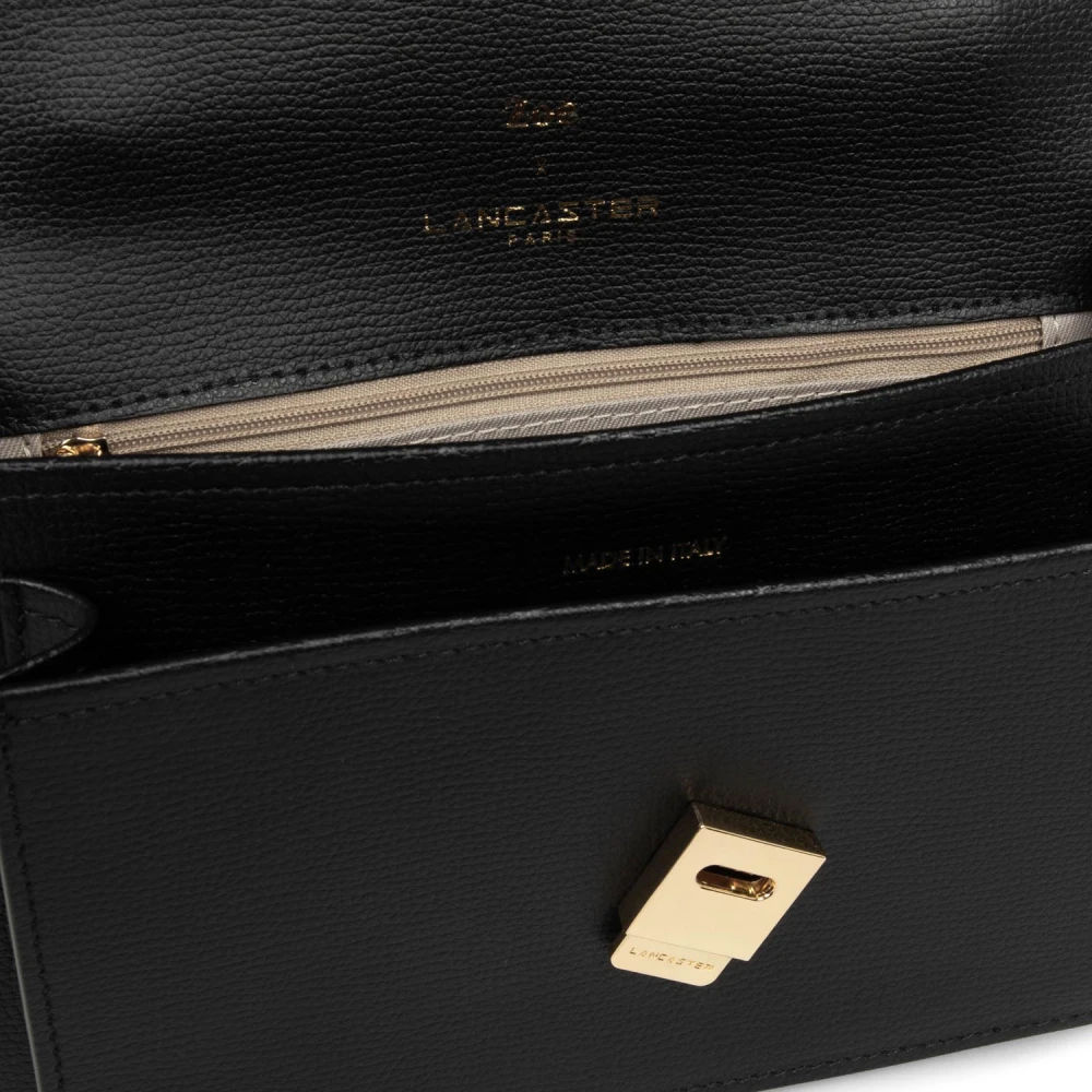 Lancaster Elegante Flap Handtas met Sluiting Zoé 480-011 Black Dames