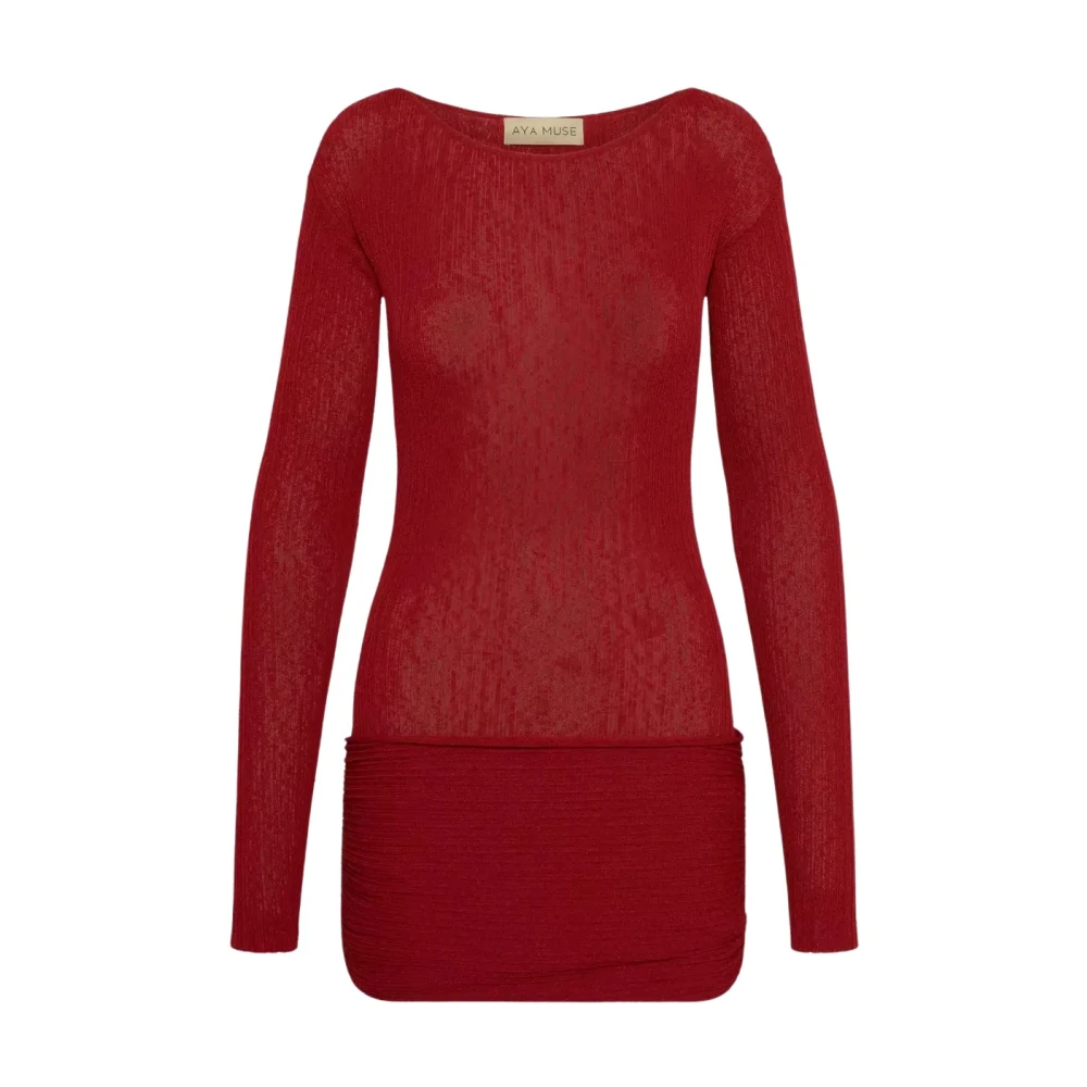 Aya Muse Rode Mini Jurk Loca Stijl Red Dames