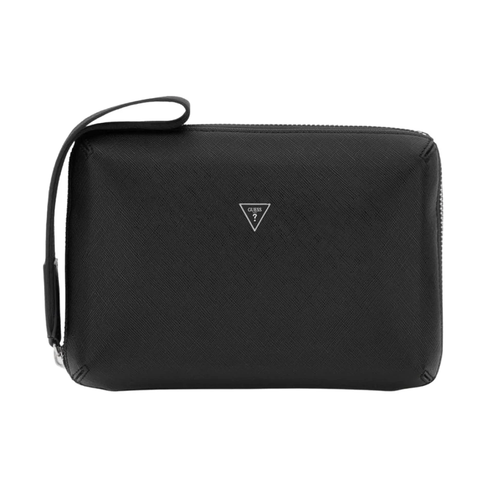 Guess Zwarte Kubieke Clutch Modena Gray Heren