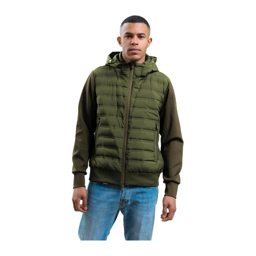 People of Shibuya Groene Gewatteerde Hoodie met Koord Green Heren