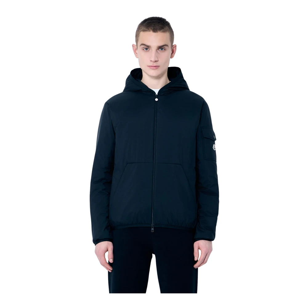 Moncler Gewatteerde jas met capuchon Longue Saison stijl Black Heren