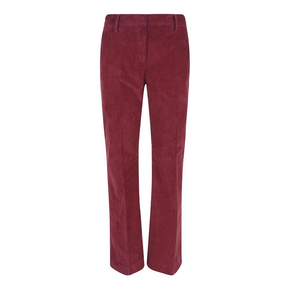 True Royal Bordeaux Katoen Elastaan Broek Red Dames