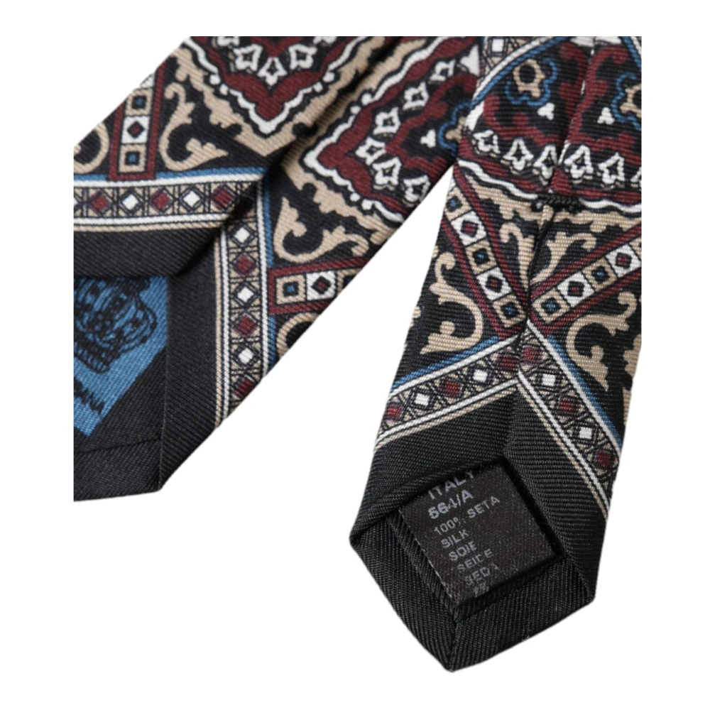 Dolce & Gabbana Zijden Stropdas met Iconische Logo Details Multicolor Heren