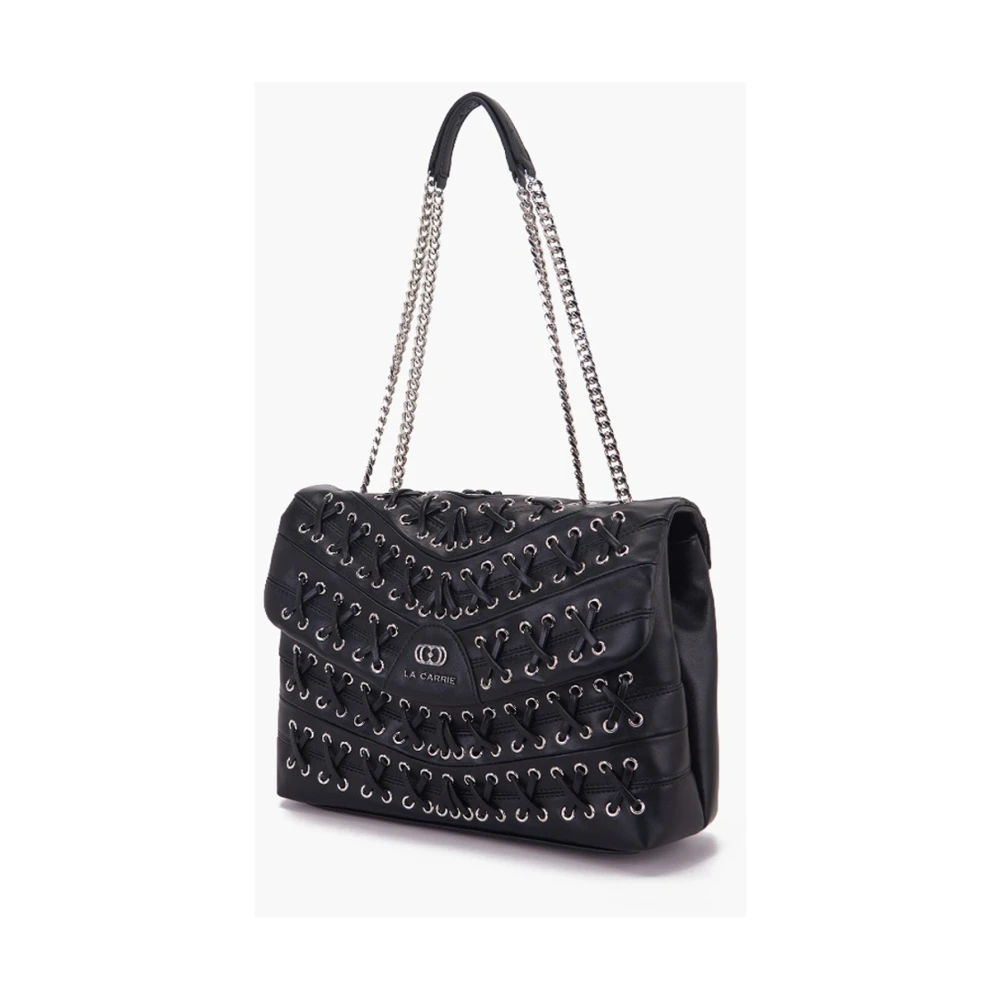 La Carrie Cross Laces Schoudertas Zwart Black Dames