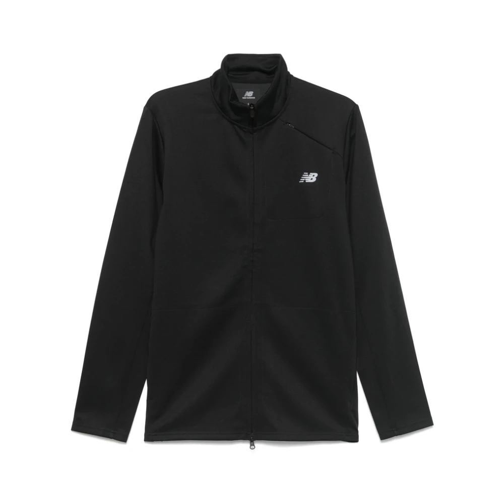 New Balance Reflecterend Zwart Sweatshirt met Zakken Black Heren