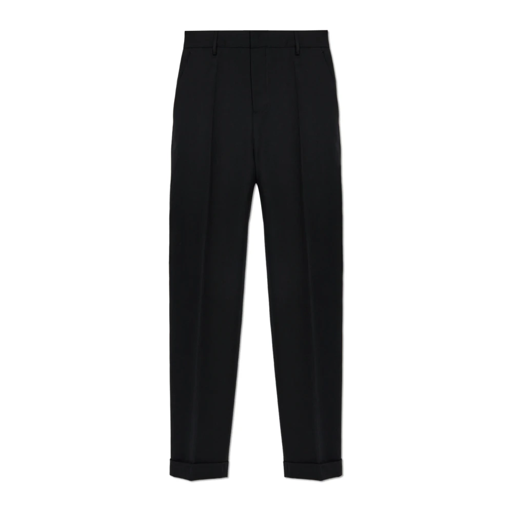 Dsquared2 Black Straight Trousers, Female, Xs, Wool Trousers