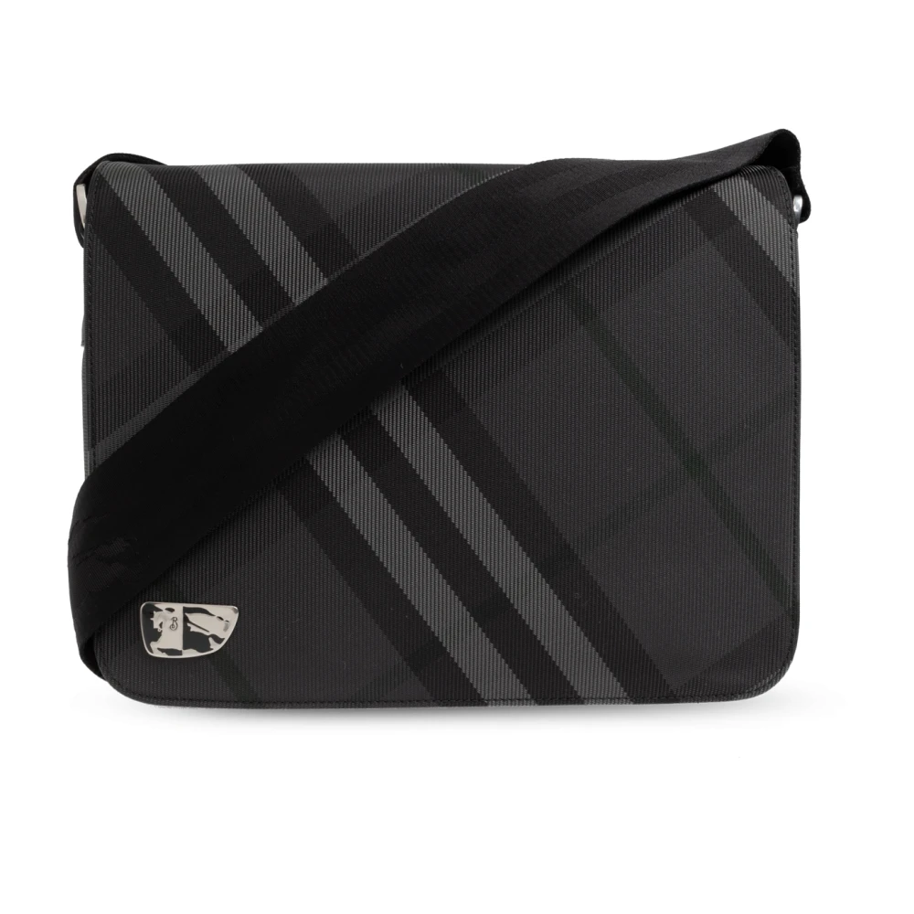 Burberry Grijze Crossbody Tas met Logo Details Gray Heren