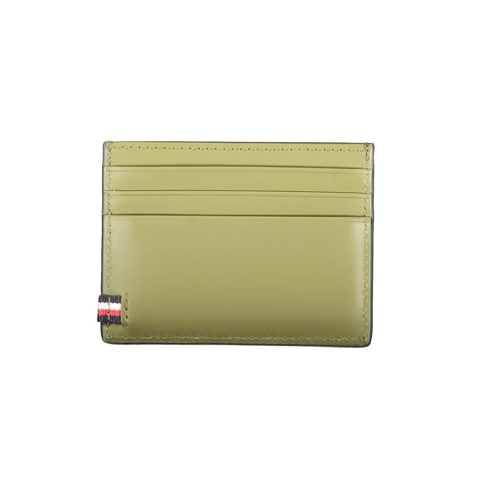 Tommy Hilfiger Zwarte Leren Portemonnee met Kaarthouder Black Heren