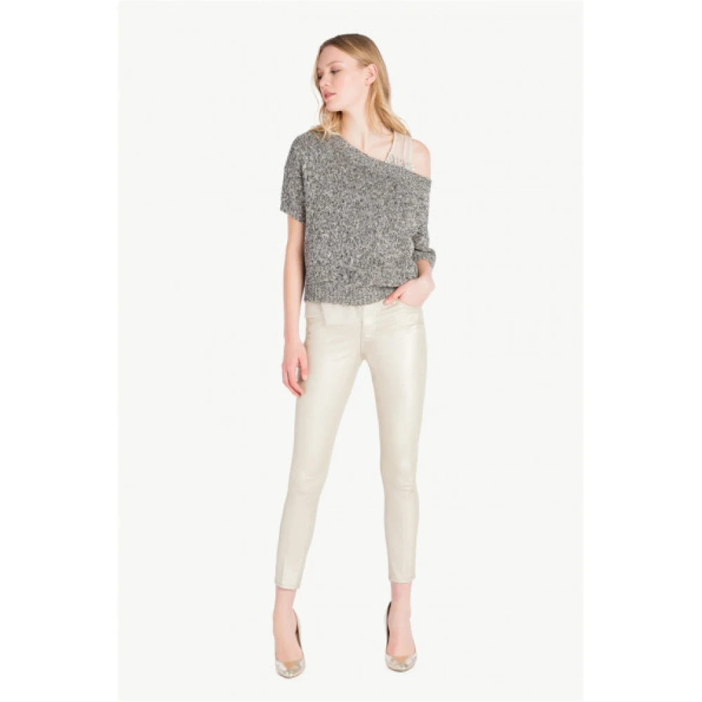 Twinset Skinny Jeans Gray Dames