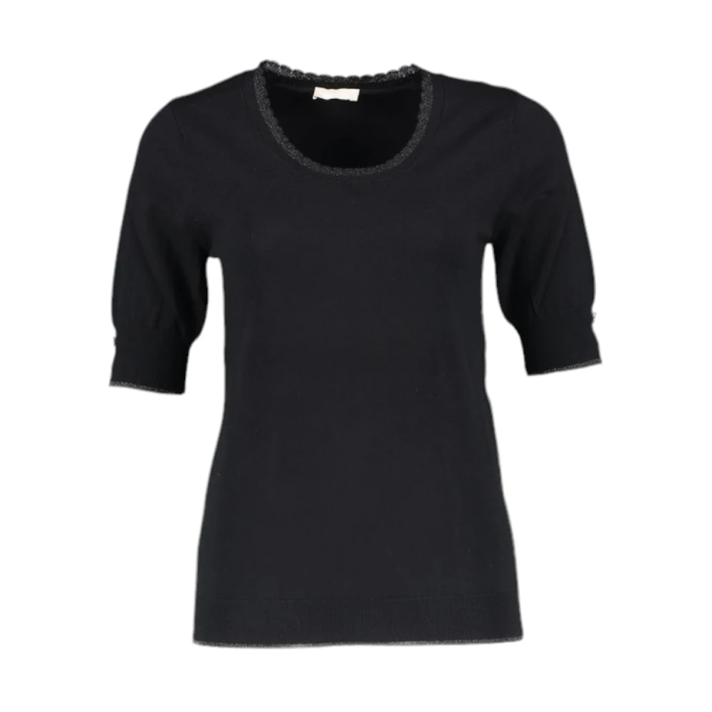 Liu Jo Stijlvolle Gebreide Top Black Dames