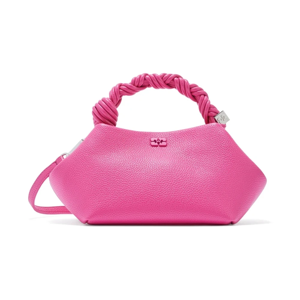 Ganni Women's Pink Bou Bag Small Grained - Handbags - One Size - Bags
