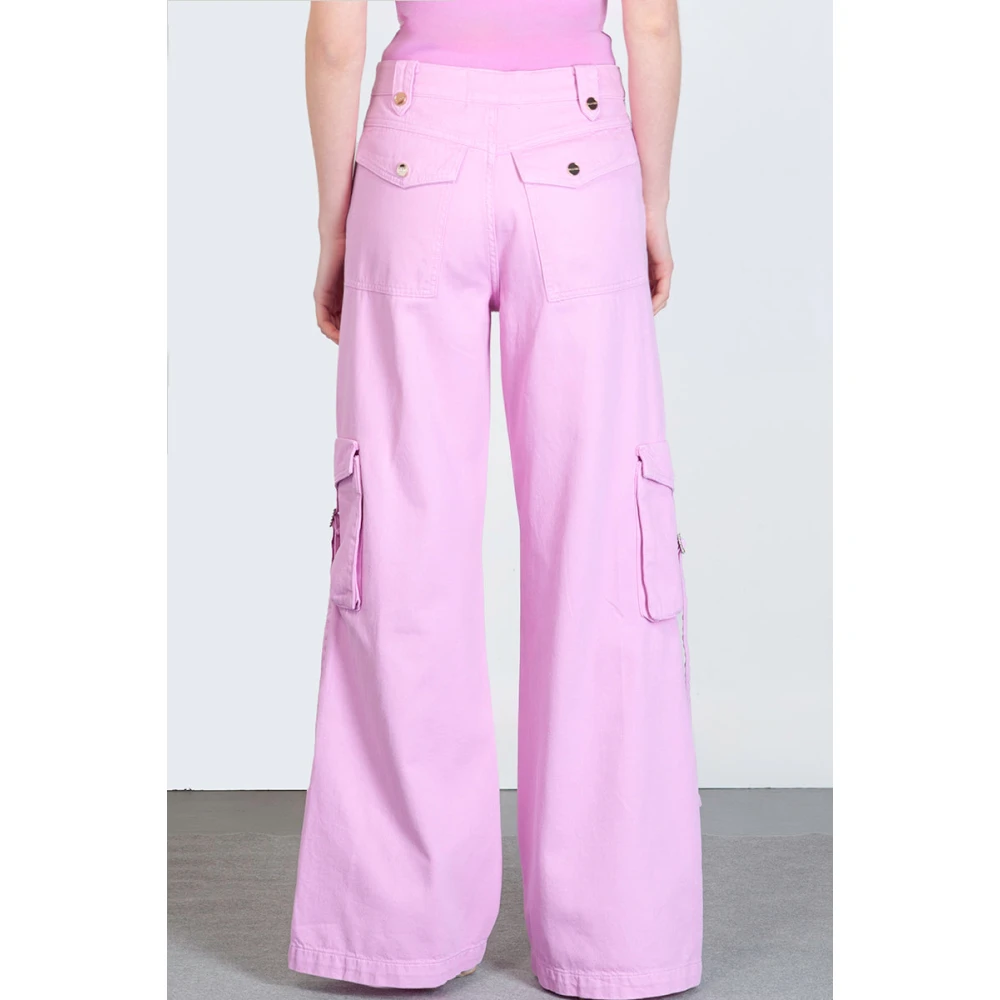 Blugirl Wide Trousers Pink Dames