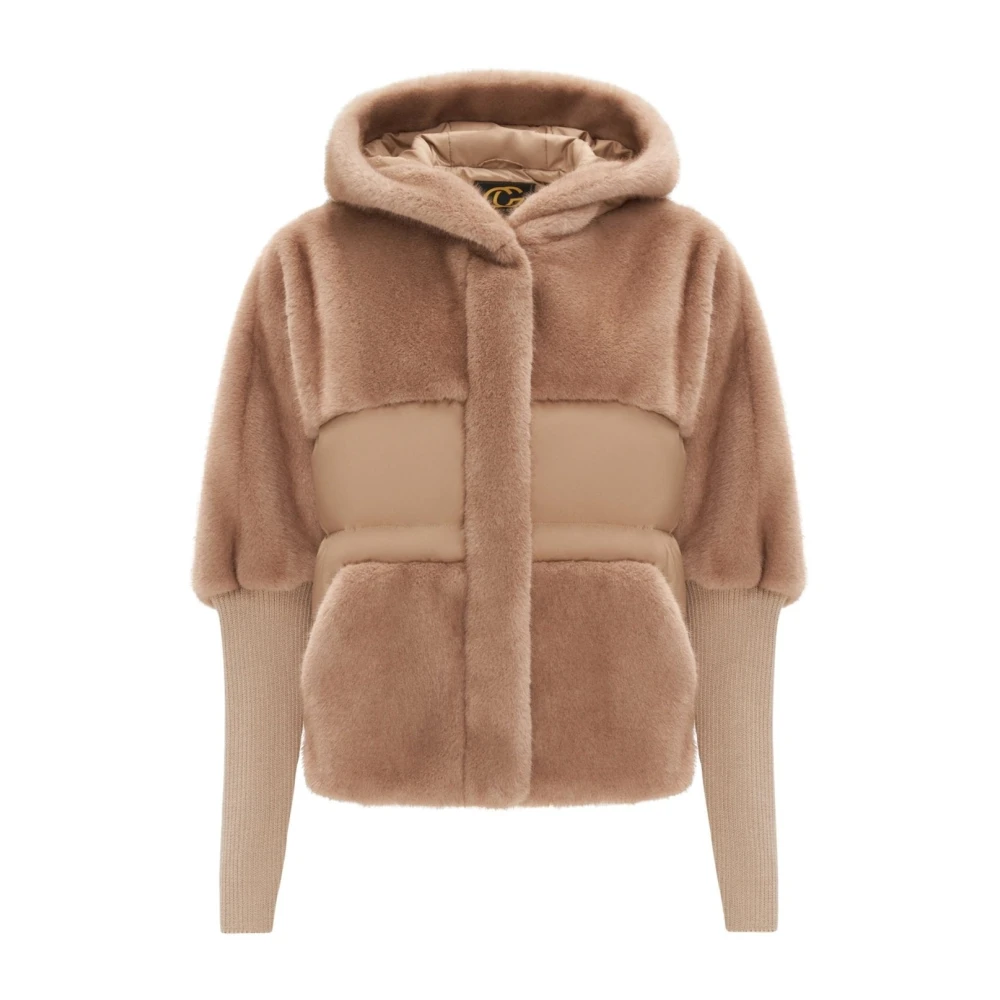 Cesare Gaspari Oversized Faux Fur Jacket - Beige Beige, Dam